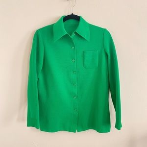 Vintage 1960 poly knit sweater in incredible condition